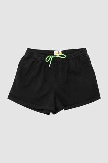 Chas Short in Black Front Flat 